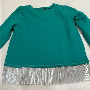 Teal and Silver Kids Top